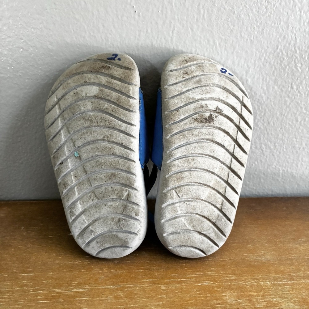 Nike Kawa Slide Strap Sandals Royal Blue Gray Baby Toddler Size 6C 6 - Picture 7 of 8